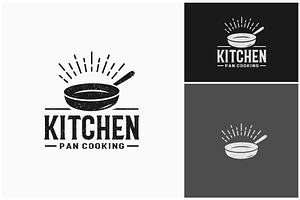 Pan Cooking Skillet Cast Iron Logo, a Branding & Logo Template by ika trisiana