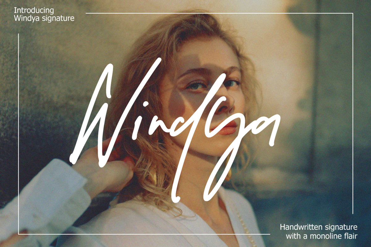 Windya - Handwritten Signature, a Font by tebaltipislab (Photo 1 of 7)