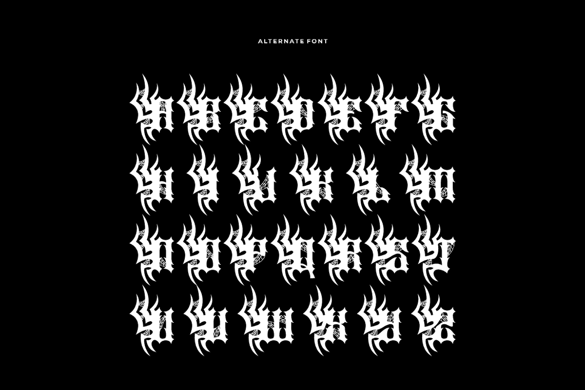 Spider Grekson - Artdeco Font, a Blackletter Font by Iqsiart Studio (Photo 9 of 12)