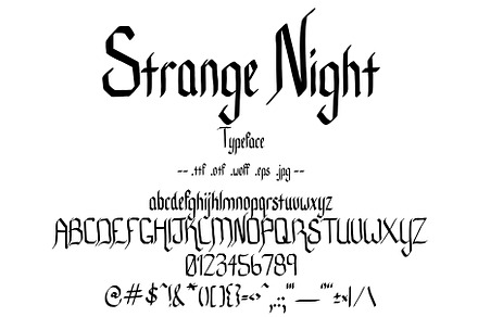 Font Strange Night Calligraphy