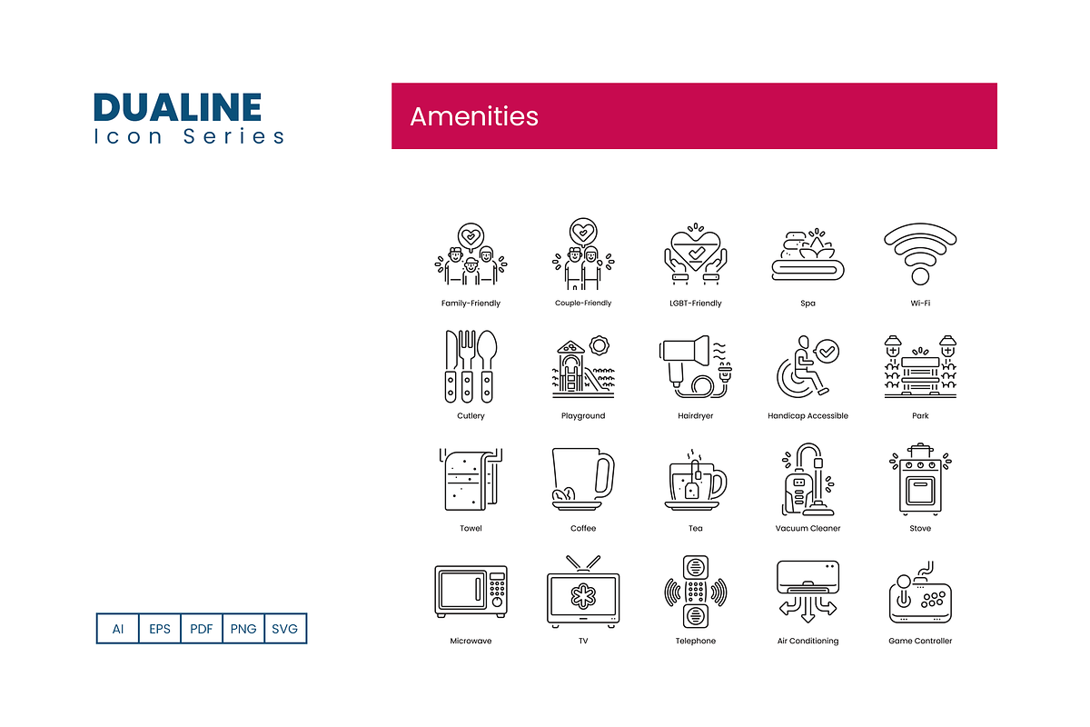 90 Conveniences Line Icons, a Solid Icon by Flat Icons (Photo 3 of 10)