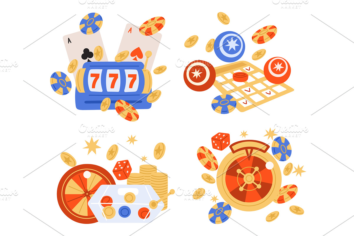 Gambling success. Lottery jackpot, an Object Illustration by Vectorbuum