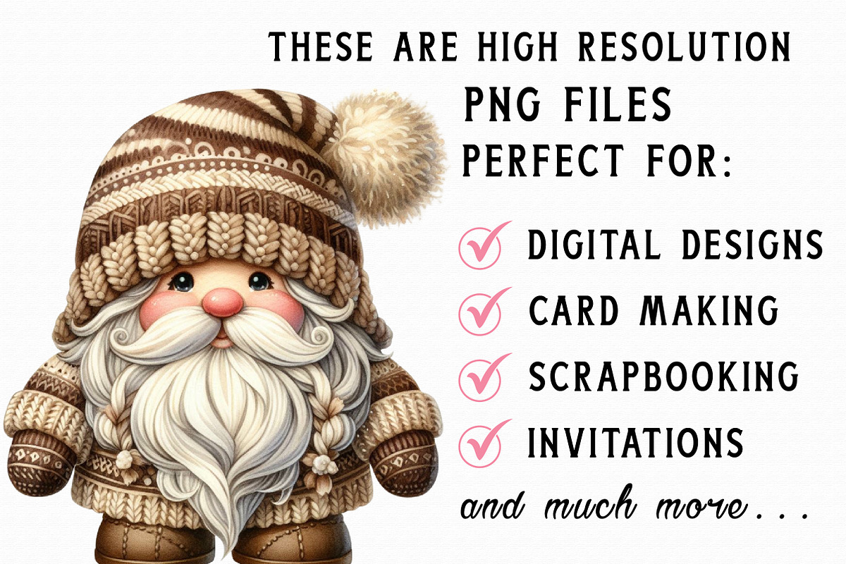 Funny Gnome Watercolor Clipart, an Illustration by Libby Wishes (Photo 5 of 7)