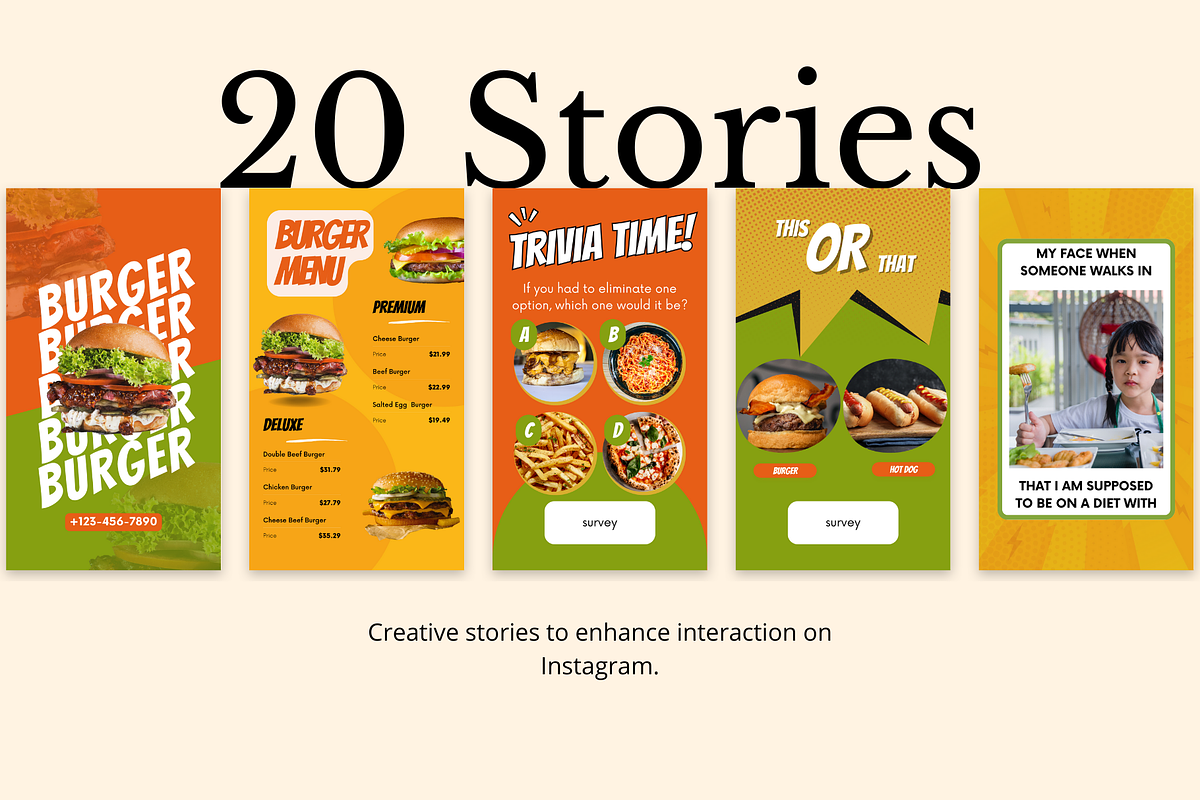 Food Instagram Templates for Canva, a Social Media Template by Sakura Digitals (Photo 6 of 8)