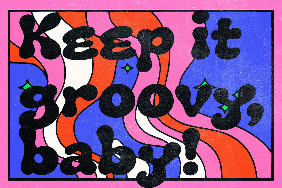 Funky Blob Font, a Sans Serif Font by Handmadefont (Photo 14 of 17)