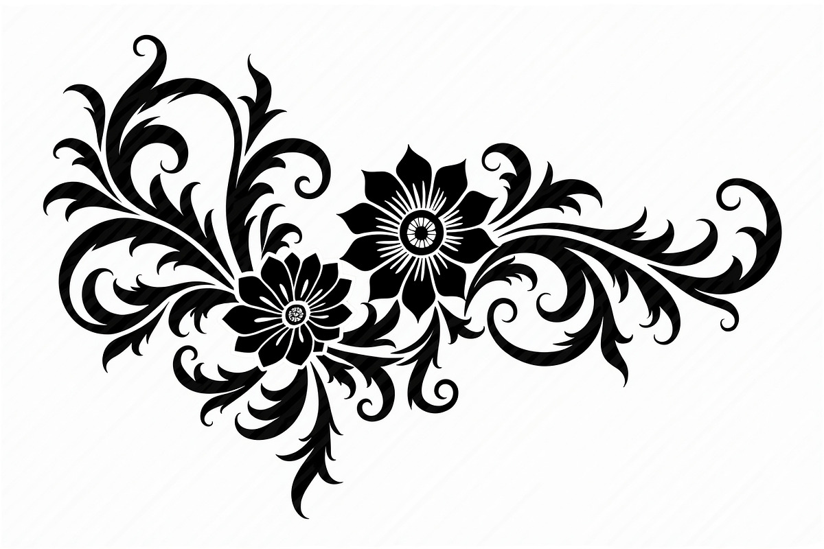 Elegant Floral Ornament Set, an Illustration by BIPLOB EXPERT (Photo 12 of 21)