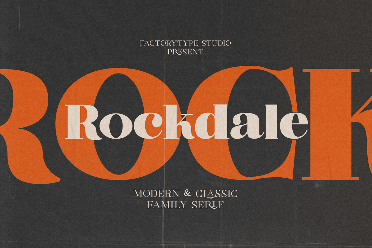 Rockdale, a Serif Font by FactoryType Studio (Photo 1 of 10)