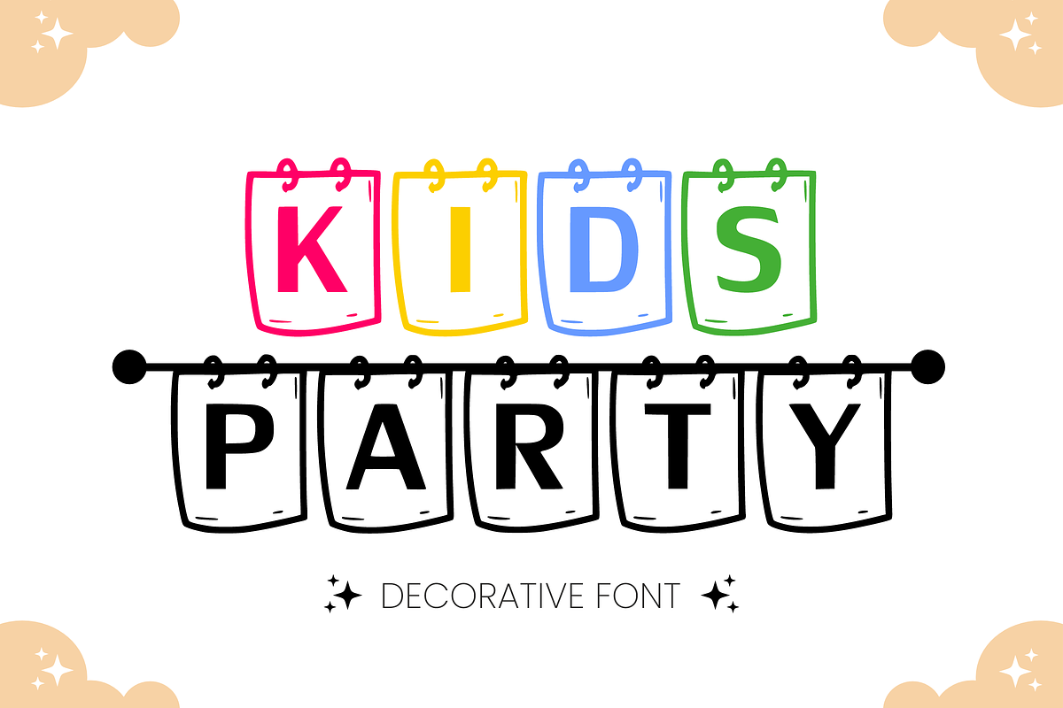 Kids Party - Child Font Type, a Font by KiddoGlyphs Studio (Photo 1 of 5)
