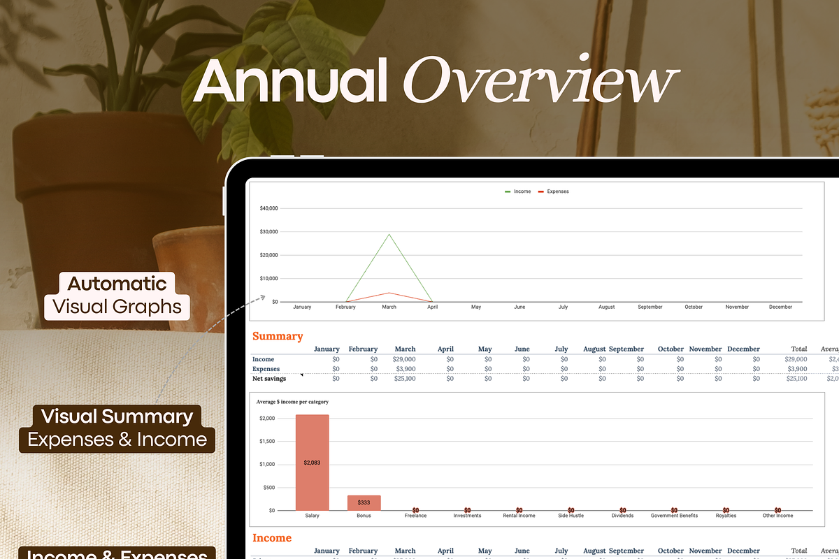 Monthly Budget Spreadsheet – Google, a Templates & Theme by vitalinagerman (Photo 6 of 11)