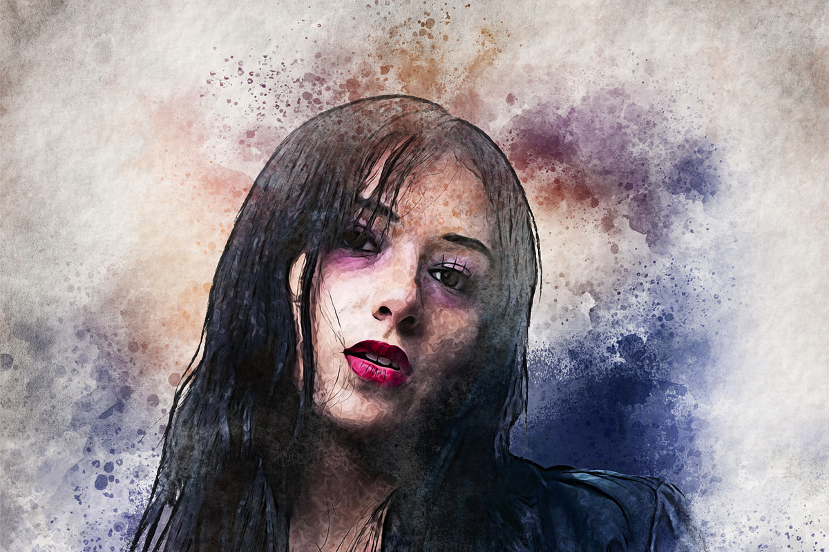 Spatter Painting Photo Effect Mockup, a Brushes & More by zahidhossainalif (Photo 13 of 17)