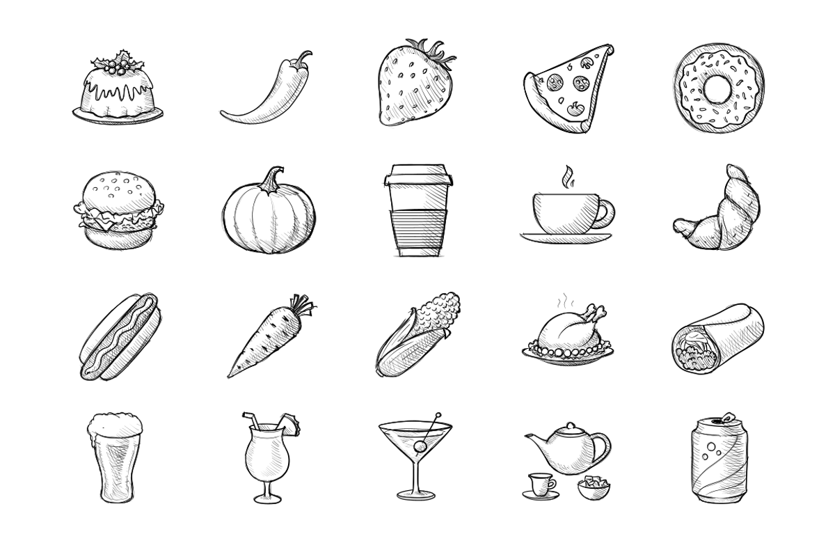 Sketchy Icons: Food&Drinks, an Icon by Iconka (Photo 3 of 3)