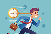 Businessman running with briefcase, a Person Illustration by SouravDesign (Thumbnail 1 of 3)
