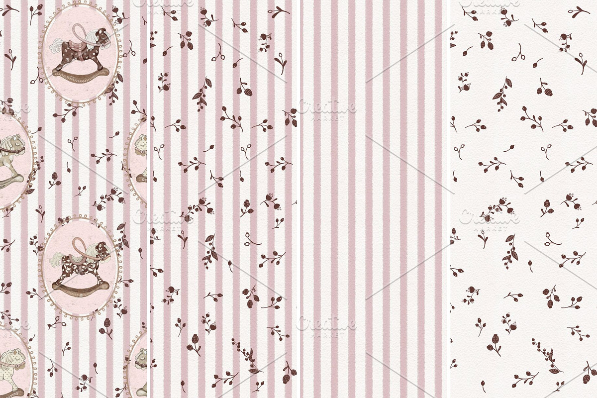 Rocking Horses Pattern, a Pattern Graphic by MouseGrey (Photo 9 of 11)