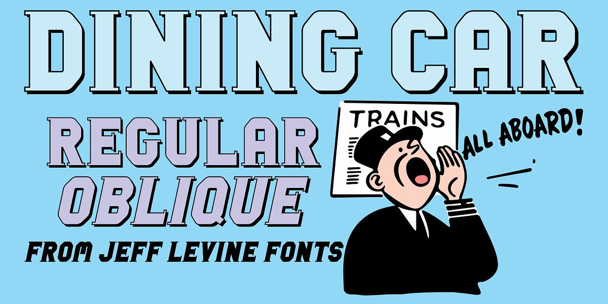 Dining Car JNL, a Slab Serif Font by Jeff Levine Fonts (Photo 1 of 5)