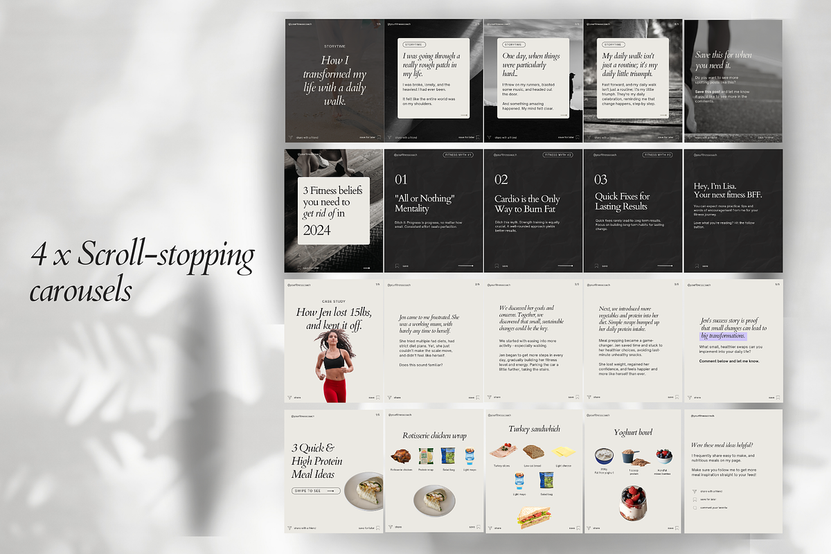 Fitness Wellness Instagram Templates, a Social Media Template by Motion Studio (Photo 7 of 7)
