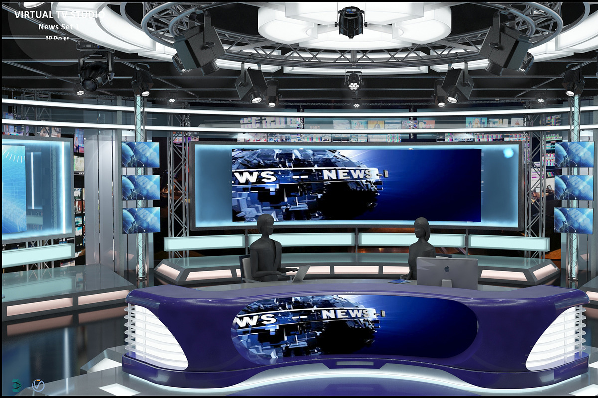 TV Studio Collection Vol 6 - 2 PCS, an Architecture 3D Model by akerStudio (Photo 21 of 98)
