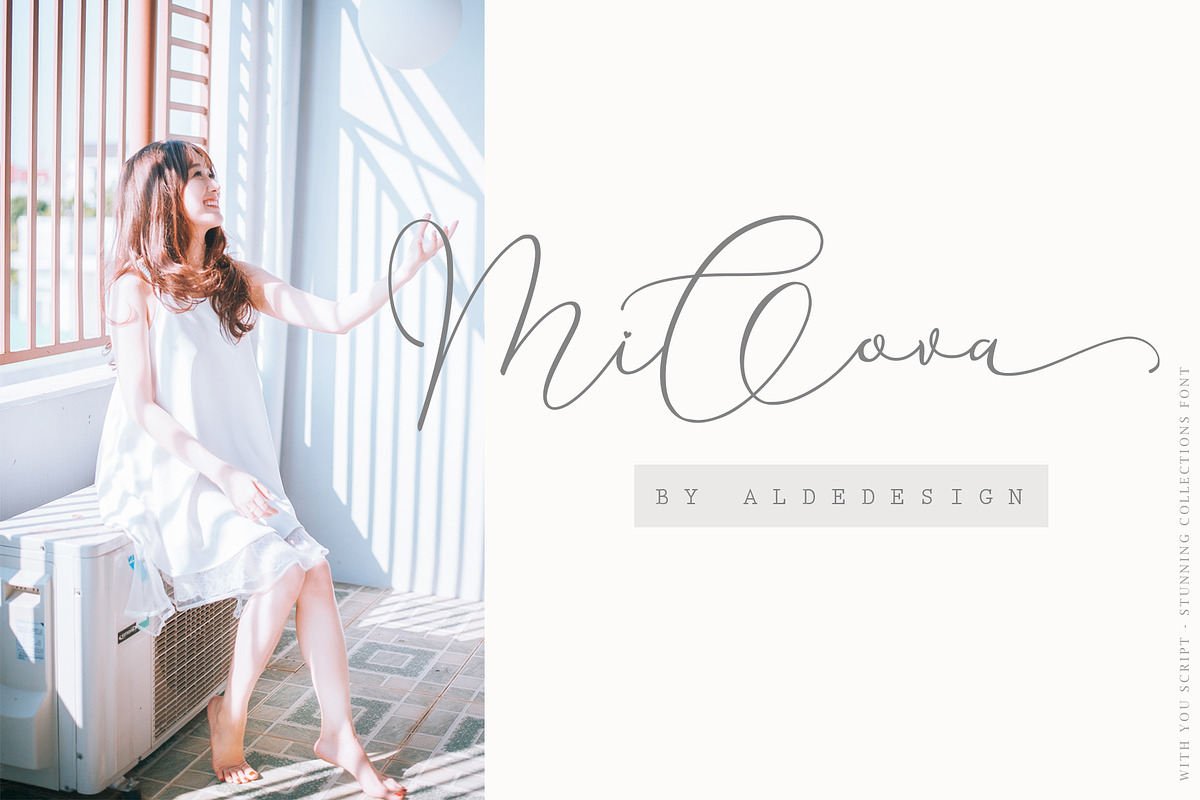 With You // Lovely Script Font preview 2
