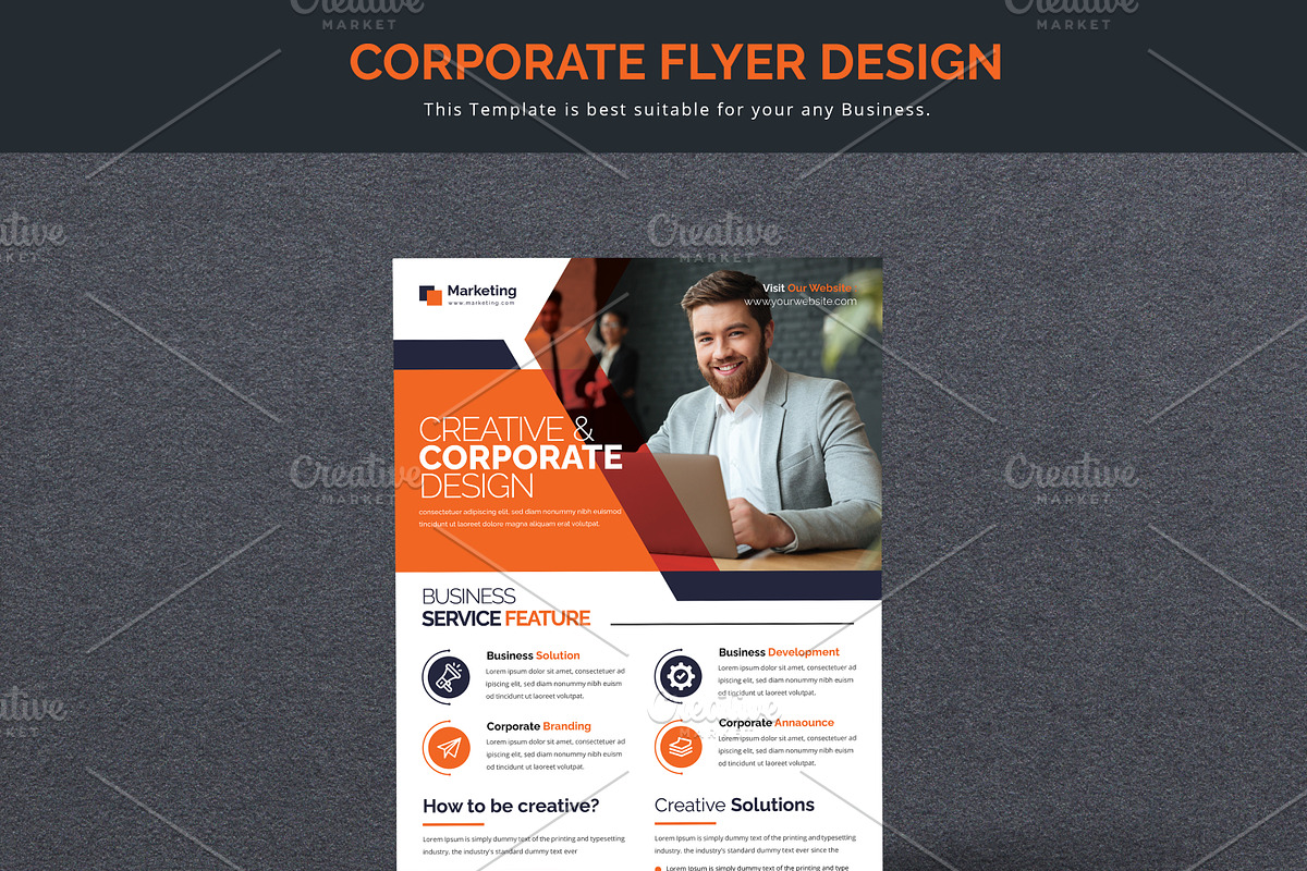 Minimalist A4 business flyer, a Flyer Template by creative-mint (Photo 1 of 5)