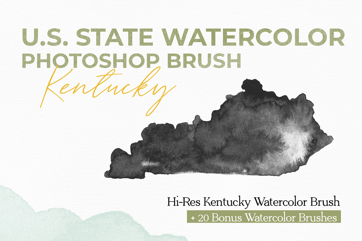 Kentucky US Watercolor PS Brush, a Brush Add-On by Fernwel Creative (Photo 1 of 6)