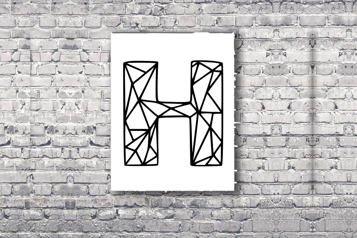 Geometric Alphabet Fonts, a Script Font by N Nakorn Creative (Photo 3 of 8)