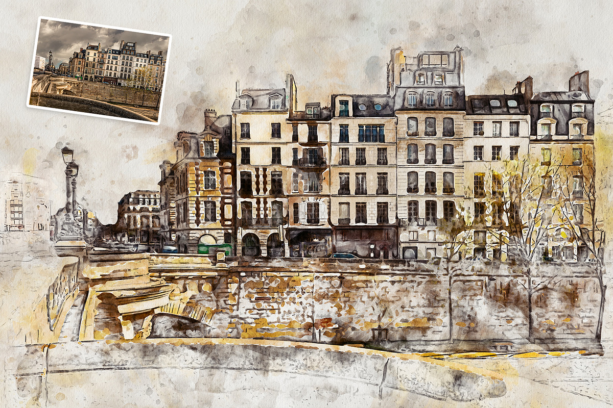 Watercolor Painting Photoshop Action, an Action Add-On by Shovajit (Photo 6 of 11)