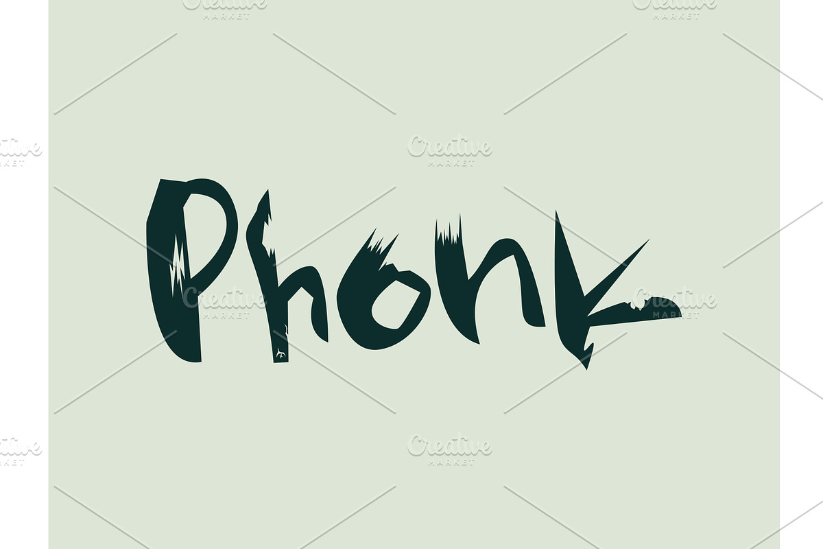 unique distressed vector typography, an Object Illustration by Serebrennikov