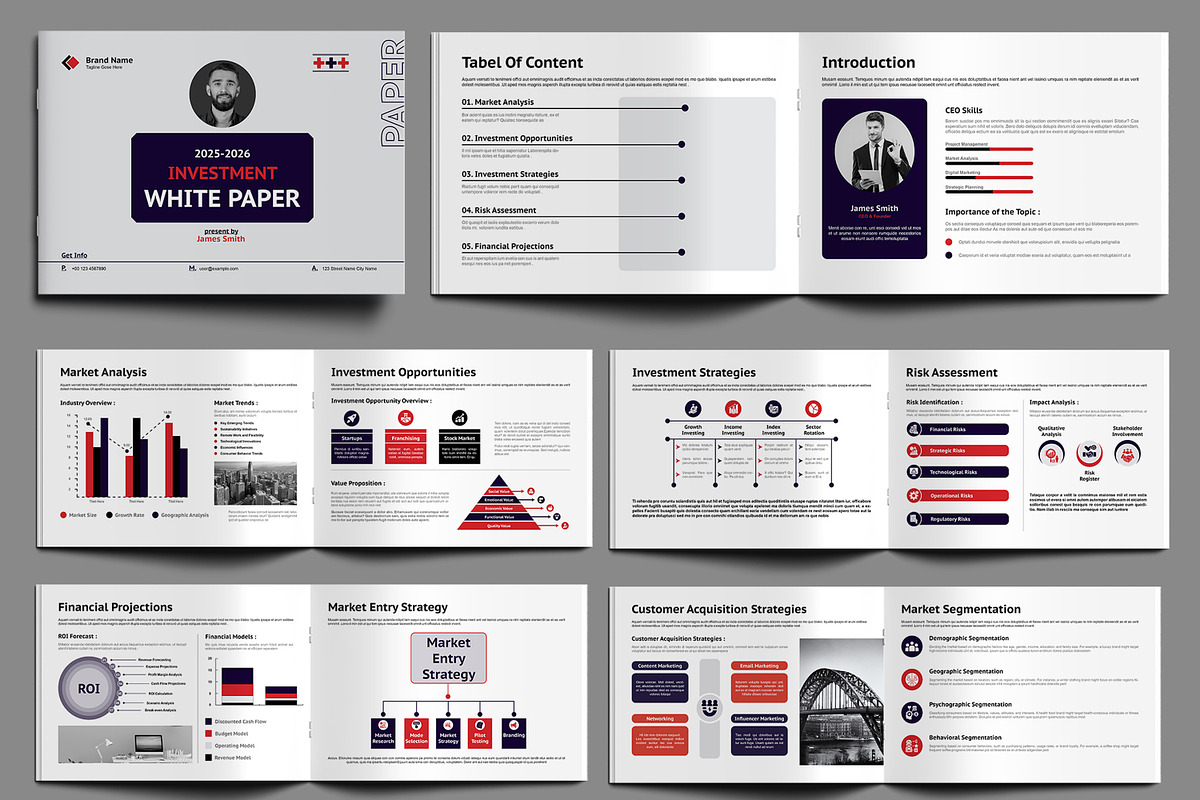 Investment White Paper Template, a Brochure Template by MightyDesign (Photo 2 of 6)