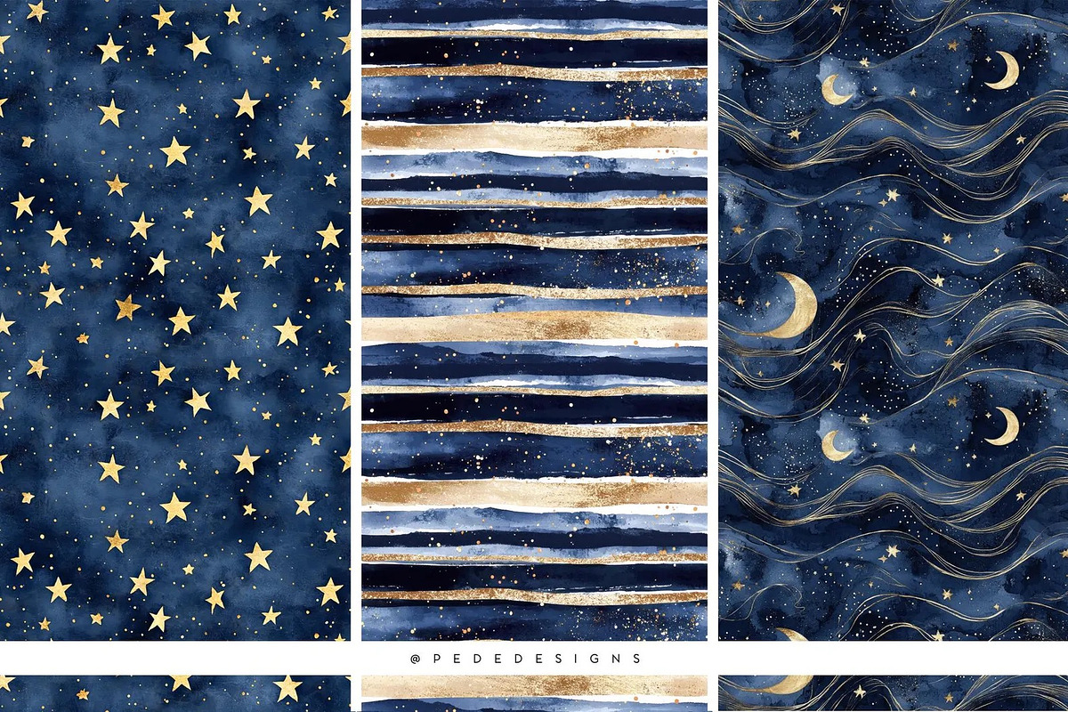 Celestial Glamour, a Decorative Illustration by PeDe Designs (Photo 9 of 15)