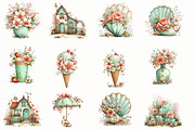 Whimsical summer floral Clipart, an Illustration by Designworld (Thumbnail 3 of 8)