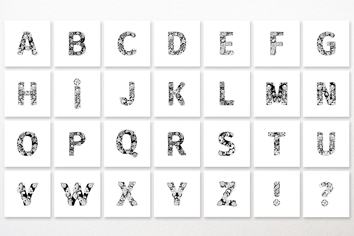 Batik Ornaments Alphabet, a Symbol Font by ilonitta (Photo 2 of 6)