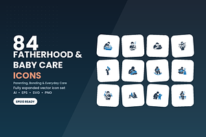 Fatherhood & Baby Care Icons