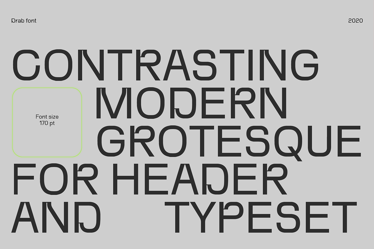Drab — modern grotesk font, a Sans Serif Font by Viktor Pesotsky | Fonts (Photo 2 of 18)