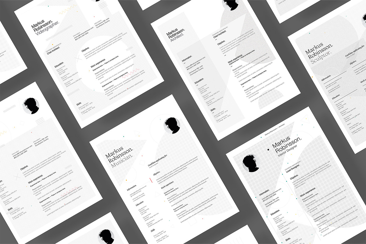 Minimal Creative Resume Pack by Srg, a Resume Template by Srg® (Photo 1 of 11)