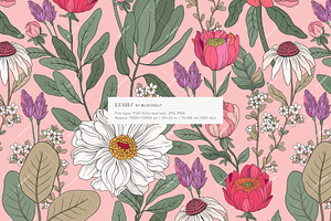 Lush Botanical Pattern And Graphics