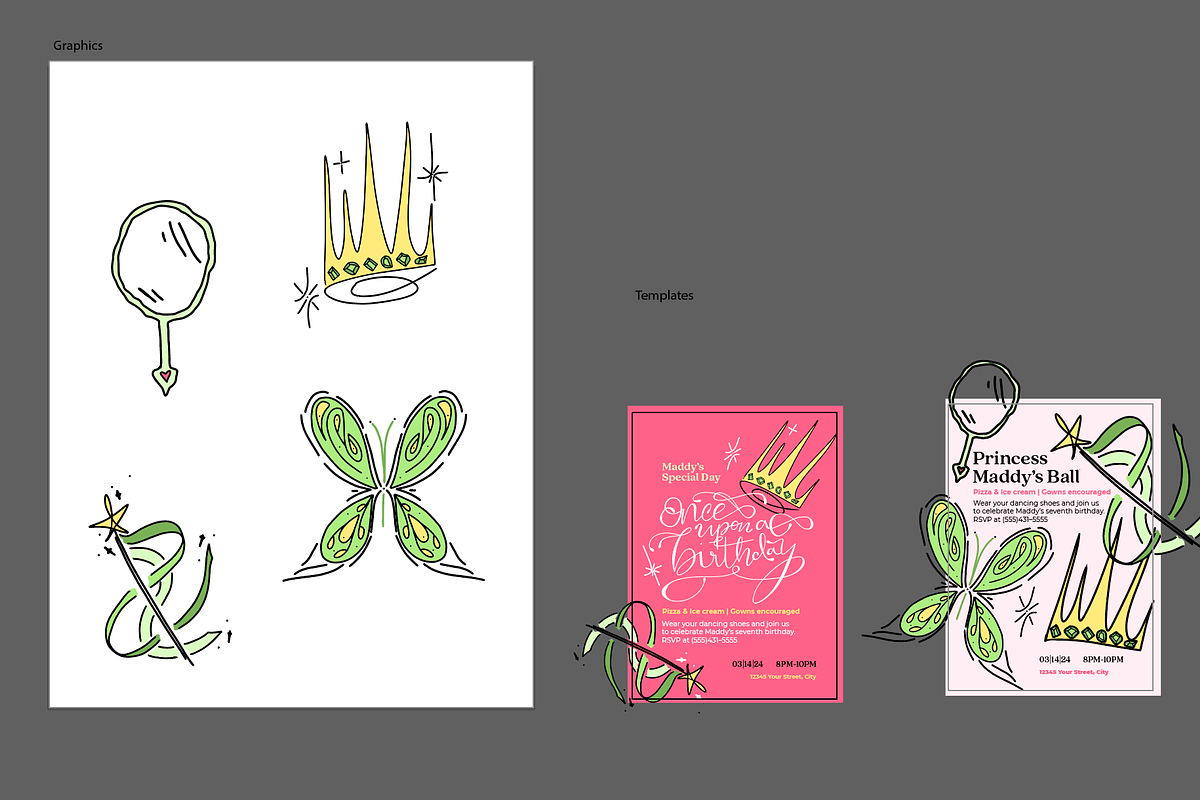 Princess Party Invite Template, a Design Template by skylarPitts (Photo 4 of 4)