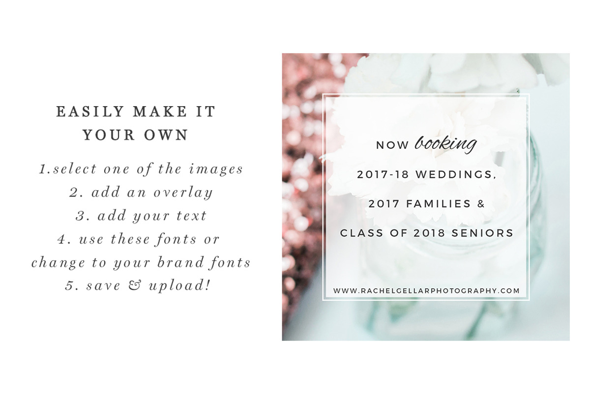 Rose Gold Social Media Templates, a Social Media Template by Essem Creatives (Photo 5 of 8)