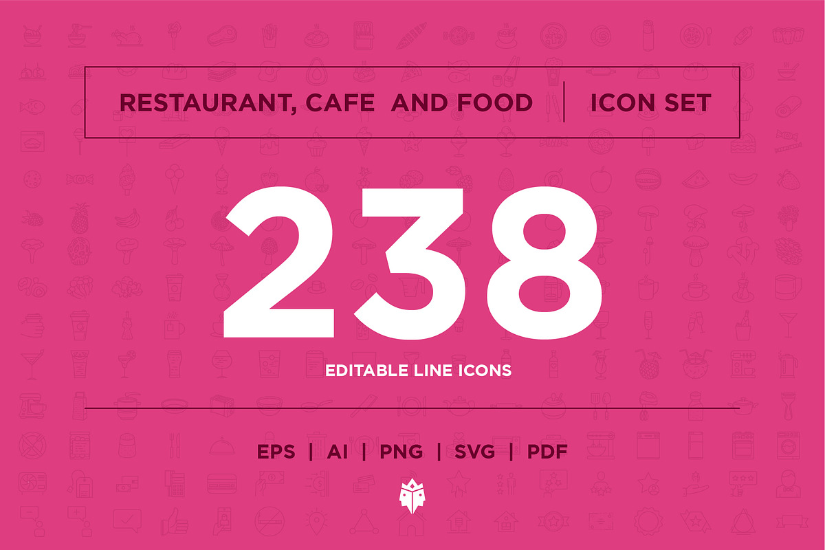 Restaurant, Cafe And Food Icon Set, an Outline Icon by Pathlord (Photo 1 of 7)