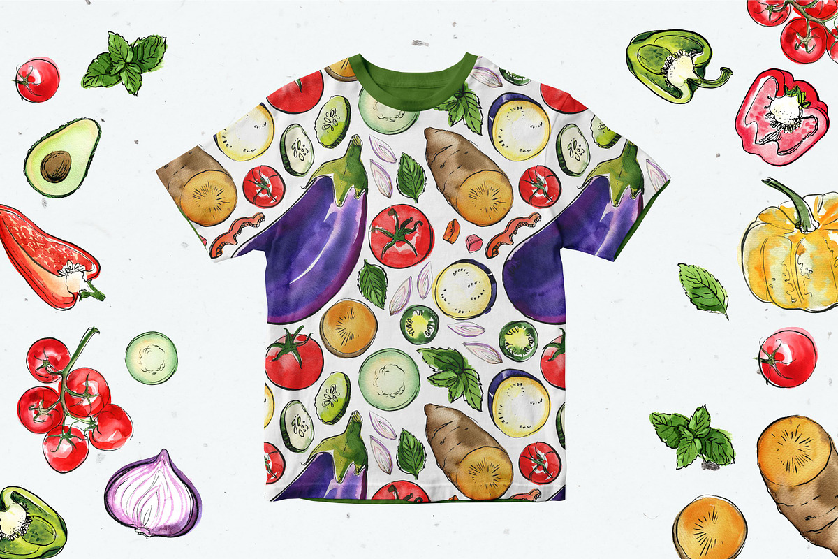 Food watercolor. Vegetables, a Food Illustration by irina.vaneeva (Photo 19 of 25)