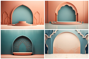 16 Arabic Podium Backgrounds