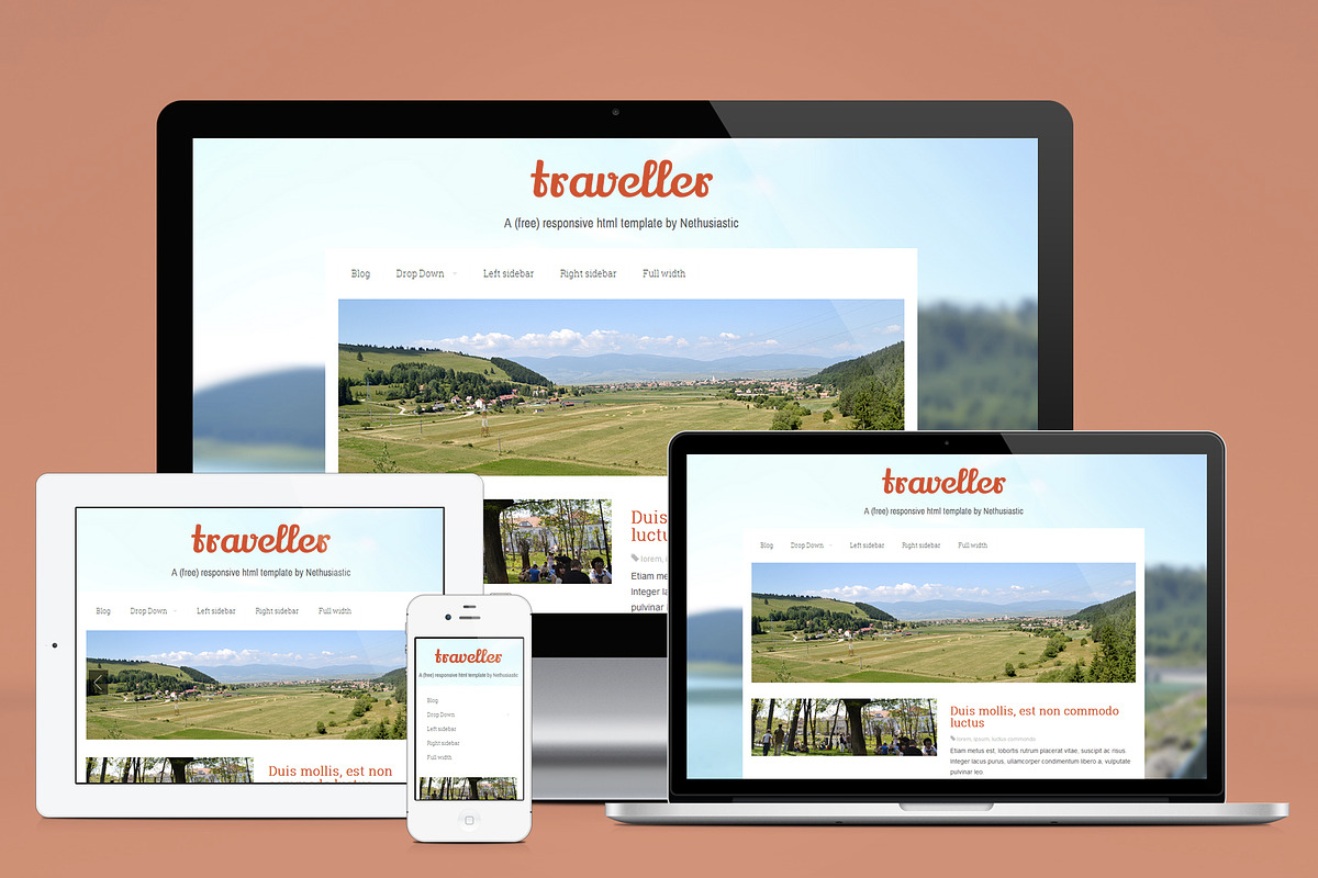 Traveller – responsive html template, a Websites & App Template by meanicons (Photo 3 of 3)