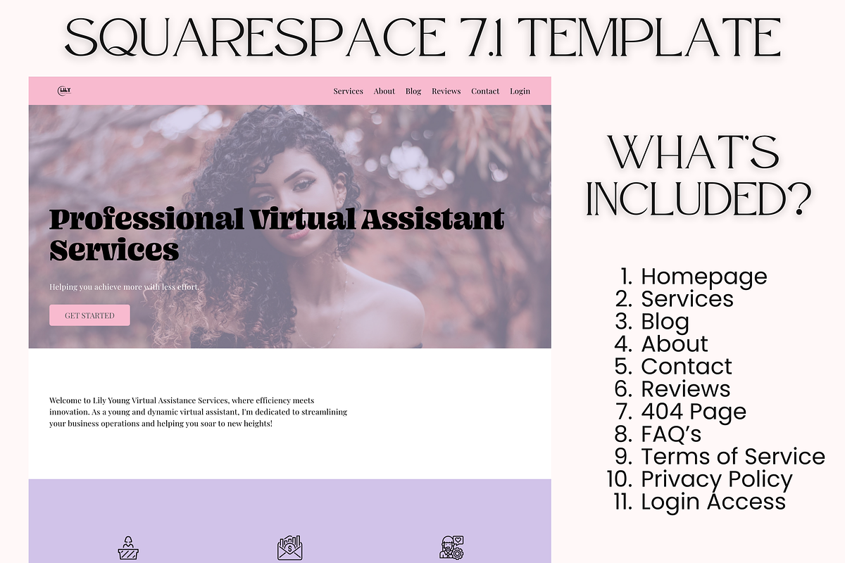 Lily Young VA Website Template, a Squarespace Template by Lumina Alchemy (Photo 6 of 11)