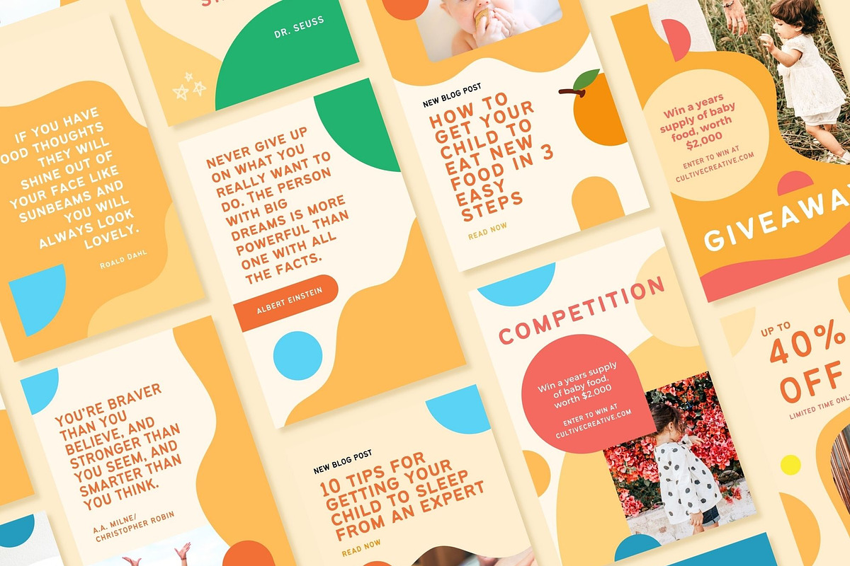 Kids Pinterest Canva Templates, a Social Media Template by Cultive Creative (Photo 7 of 12)