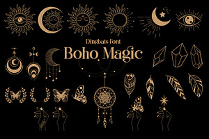 Boho Magic Dingbats Font