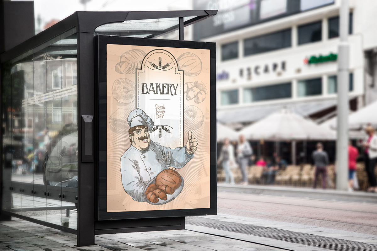 Baker and bakery set, a Templates & Theme by inshader (Photo 4 of 5)
