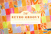 Retro Groovy Hippie Patterns, a Pattern Graphic by NassyArt (Thumbnail 1 of 9)