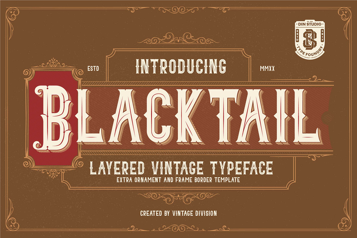 Blacktail, a Script Font by Vintage Division (Photo 1 of 16)