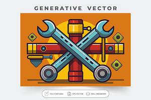Brightly colored iron pipes and span, a Graphic by SouravDesign