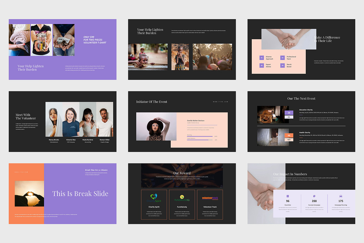 Fivo : Charity Event Google Slides, a Presentation Template by Punkl Camp (Photo 7 of 9)