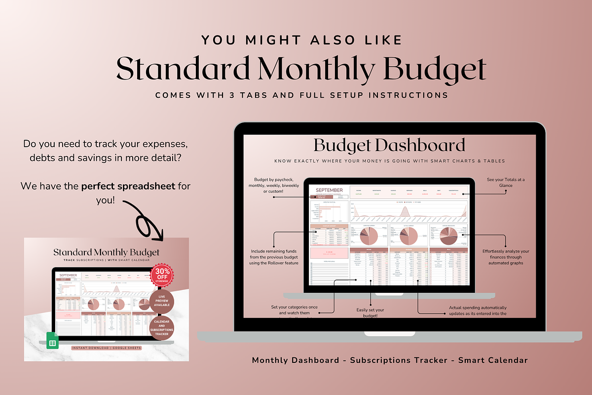 Subscriptions Tracker - Neutral, a Templates & Theme by The Creative Plans co (Photo 10 of 10)