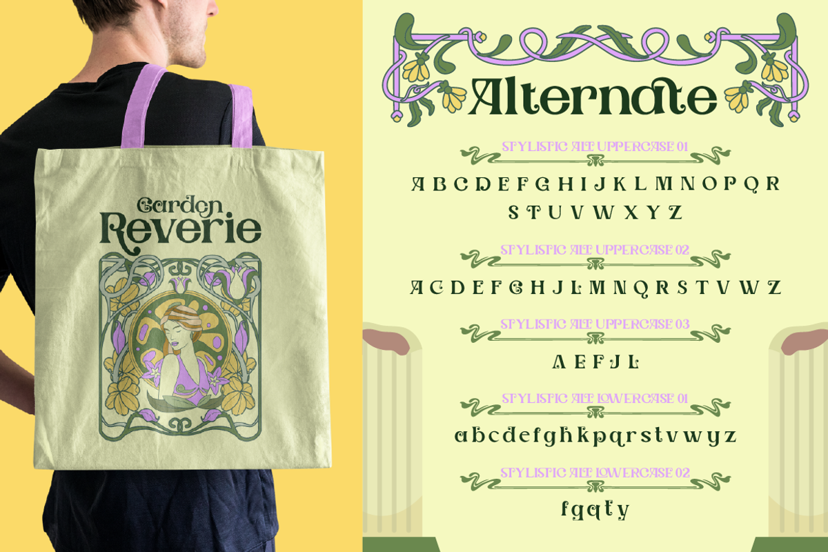 Sanridge - Art Nouveau Typeface, a Serif Font by Artisan Themes (Photo 8 of 11)